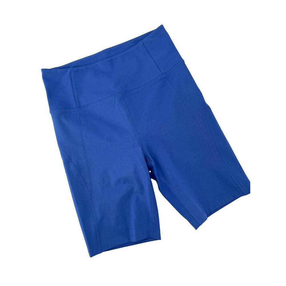 GIRLFRIEND COLLECTIVE High Rise Bike Short Run Activewear Blue Size Medium M